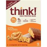 think! High Protein Creamy Peanut Butter Bars - 12ct