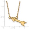 Black Bow Jewelry 14k Yellow Gold Plated Sterling Silver Pi Beta Phi Greek Life Necklace 18 Inch - 2 of 4