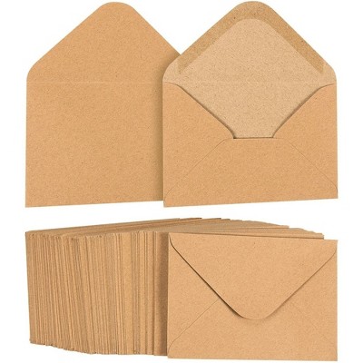 Juvale 100 Pack A7 Brown Envelopes for 5x7 Cards, Wedding Invitations, Birthday, Graduation, Self-Adhesive Flap for Mailing, 5.25 x 7.25 in