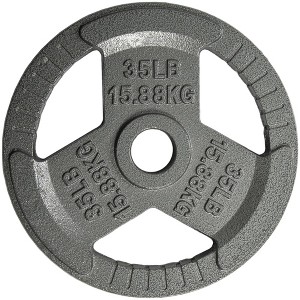 Yes4All Single Cast Iron Olympic Weight Plate with Tri-Grip