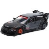 Pandem Civic EG6 RHD (Right Hand Drive) "Kanjozoku" Matt Black and Gray with Graphics 1/64 Diecast Model Car by Pop Race - 4 of 4