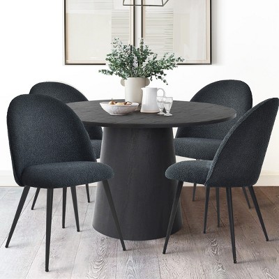 Black kitchen chairs set of 4 hotsell