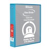 BAZIC Products® 3-Ring View Binder with 2 Pockets, 1", Cyan, Pack of 6 - 2 of 2