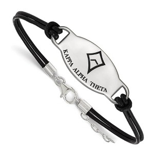 Black Bow Jewelry Sterling Silver Kappa Alpha Theta Greek Life Strand Bracelet 7 Inch - 1 of 3