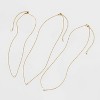 Beloved + Inspired 14K Gold Dipped Triple Pearl Pendant Necklace Set 3pc - Gold/Ivory - 2 of 3