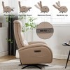 Coolbibila Fabric Power Recliner Chair,Dual Motor 270° Swivel Power Recliner Chair,Power Recliner Chair With USB And Type-C Charging Ports - 3 of 4
