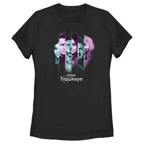 Women's Marvel Hawkeye Kate Bishop and Lucky the Pizza Dog Split Panels T-Shirt - image 1 of 4