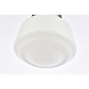 Elegant Lighting Lyle 1 light Brass and frosted white glass plug in pendant - 4 of 4