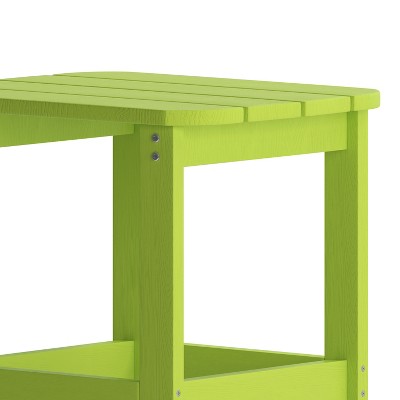 Lime Green Poly Resin Adirondack Side Table