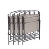 4pc Patio Folding Chairs - Beige - Crestlive Products: Weather-Resistant Outdoor Seating, Steel Frame, No Assembly Required - 3 of 4