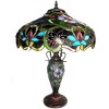 Chloe Lighting Leslie Tiffany-Style Victorian 3 Light Double Lit Table Lamp 18" Shade - 2 of 2