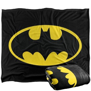 Batman Classic Logo Silky 50X60 Blanket, 1 Sided - 1 of 4