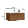 Christopher Knight Home Sarah Striped Brushed Bathroom Vanity with White Ceramic Sink and Drawers - 4 of 4