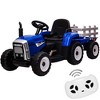 12V Kids Ride On Tractor with Trailer & Remote Control | 25/35W Electric Toy with EVA Wheels for Ages 3-6 - 2 of 4