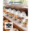 Chafing Dishes for Buffet, 5 QT Buffet Servers and Warmers Set of 2/4, Round Chafing Dishes with Glass Lid, Stainless Steel Food Warmers - 3 of 4