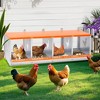 BABYYER Metal Chicken Nesting Box, Wall Mount with Vented Coop Equipment for Hens, Ducks and Poultry, Easy Egg Collection and Assembly - Orange - 2 of 4