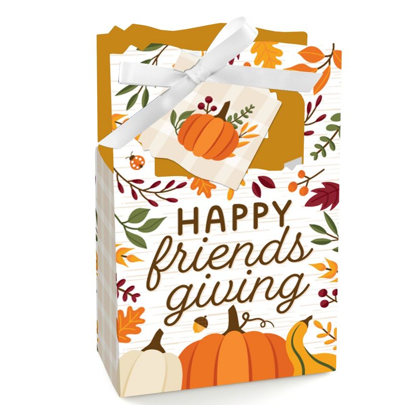 Big Dot of Happiness Fall Friends Thanksgiving - Friendsgiving Party Favor Boxes - Set of 12, 1 of 7