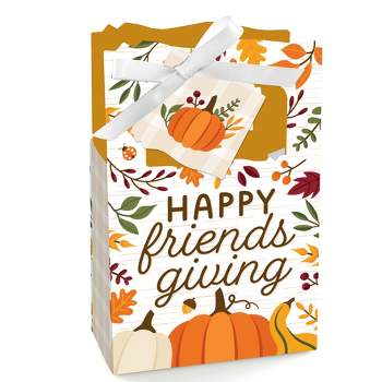 Big Dot of Happiness Fall Friends Thanksgiving - Friendsgiving Party Favor Boxes - Set of 12