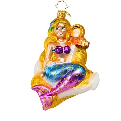 Christopher Radko Company 6.0 Inch Merry Maiden Of The Sea Ornament Mermaid Anchor Ocean Tree Ornaments