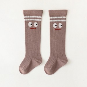 MyKids-Usa Baby Cartoon Graphic Mid Tube College Style Striped Socks - 1 of 4