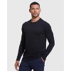 Men's All Black Long Sleeve Crew Neck 3-Pack - True Classic - 3 of 4