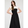 August Sky Women's Layered Effect Smocked Midi Dress - 4 of 4