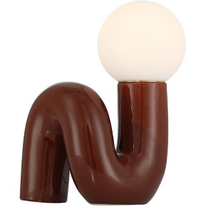 360 Lighting Fondant 11 3/4" High Chocolate Brown Accent Lamp - 1 of 4