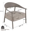 3-Piece Patio Conversation Set with 2 Cushioned Chairs and Coffee Table, Small Space Outdoor Furniture for Balcony or Porch-The Pop Home - 4 of 4