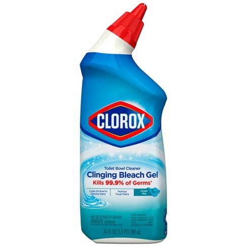Clorox Toilet Bowl Cleaner Clinging Bleach Gel Cool Wave 24oz