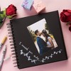 Paper Junkie Hardcover Scrapbook, Photo Album, Square Spiral Bound for DIY Craft, Wedding Guest Book, Black, 8"x8" - 3 of 4