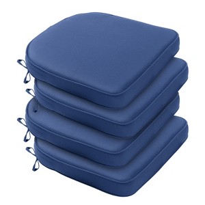 Aoodor Outdoor Dining Chair Cushions Set of 4, Waterproof Patio Furniture Seat Cushions, Outdoor Chair Pads with Ties - 1 of 4