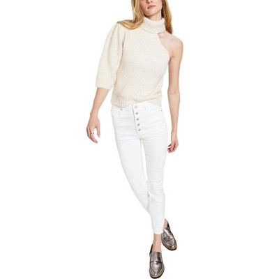 Leyden Womens One-Sleeve Turtleneck Sweatshirt