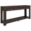 CAVINAS 63" Rustic Chic Console Table with 4 Drawers and Bottom Shelf,Farmhouse Entryway Table for Living Room,Hallway - 2 of 4