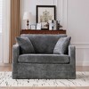 GDFStudio Penman 45.27"W Modern Chenille Upholstered Oversized Accent Chair with Two Bolster Pillows - 2 of 4