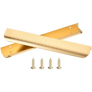 Unique Bargains Aluminum Modern Finger Edge Pull Cabinet Concealed Handles 10 Pcs - 1 of 4