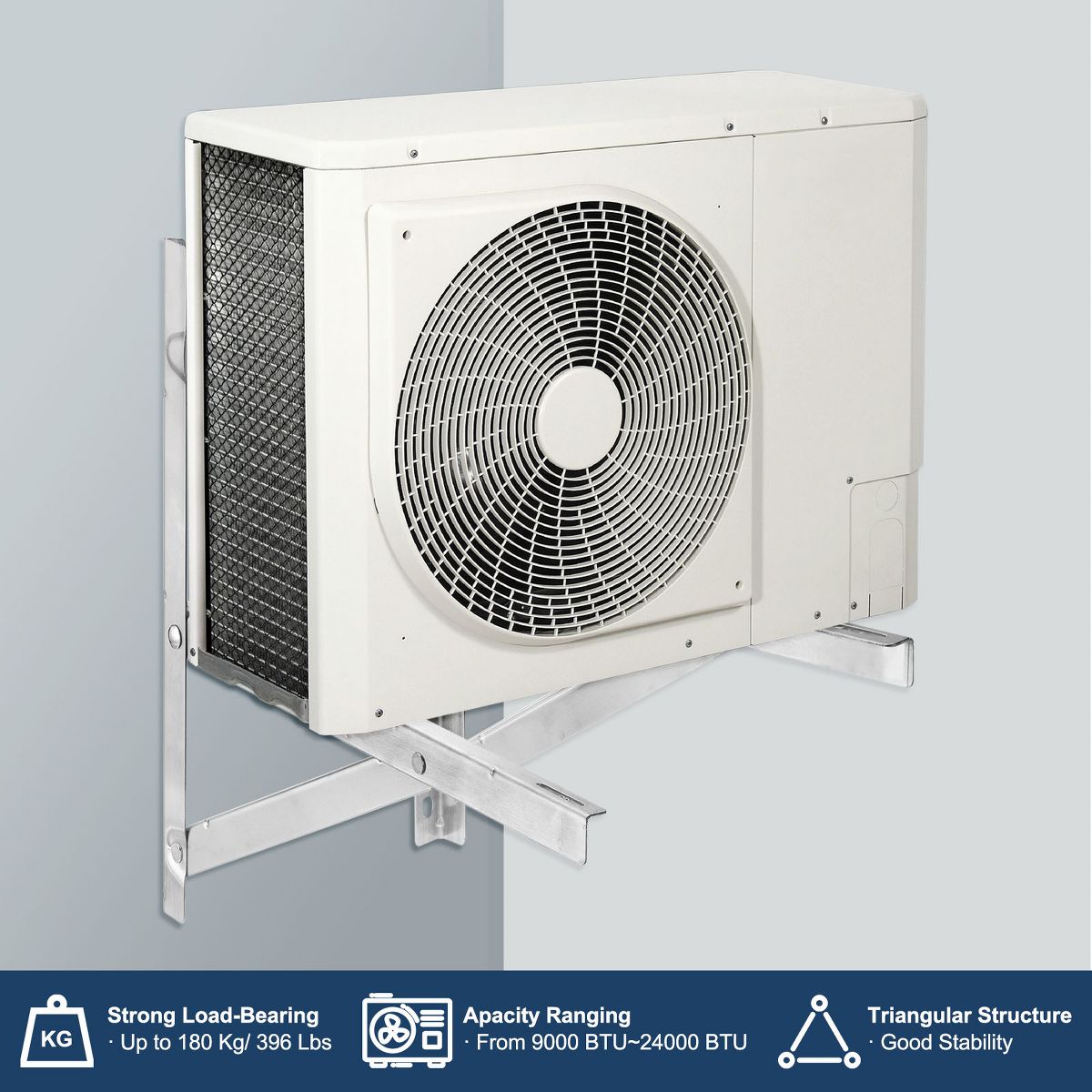 Unique Bargains Condenser Ductless AC Stainless Steel Split Wall Bracket - thumbnail 2