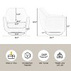 U-shaped Fully Assembled 360° Swivel Chair, Velvet Accent Chair Armchair,Round Barrel Swivel Chair for Living Room Bedroom-Cuddlewood - 3 of 4