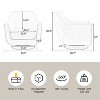 U-shaped Fully Assembled 360° Swivel Chair, Velvet Accent Chair Armchair,Round Barrel Swivel Chair for Living Room Bedroom-Cuddlewood - image 3 of 4