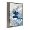 Stupell Industries Abstract Brushed Blue Painting Floating Frame Canvas Art, Brown, 18" x 18" - 2 of 4