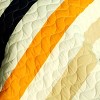 Slickblue 3 PC Handmade Full/Queen Quilt Set, Reversible Vermicelli Quilted, Horizontal Stripes, 37 Color Options - 3 of 4