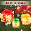 Garvee Christmas Decorations Lighted Gift Boxes, Set of 3 Gift Boxes (Large, Medium, Small) with 50 Mini Lights - 2 of 4