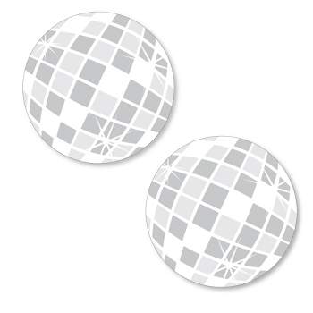 Big Dot of Happiness Disco Ball - DIY Shaped Groovy Hippie Party Cut-Outs - 24 Count