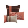 PAGED Comforter Sets 7 Piece Faux Suede Bedding Set with 1 Comforter, 2 Matching Shams, 3 Decorative Pillows and 1 Bed Skirt - 4 of 4