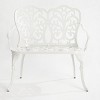 Patio Benches With Floral Rose, Patio Furniture Modern With Rust-Resistant And Waterproof Finish, Garden Benches For Outdoor-Cuddlewood - 2 of 4