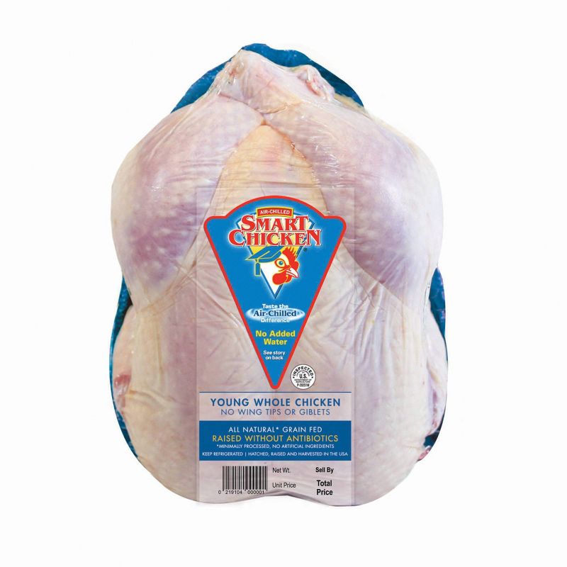 Smart Chicken Young Whole Chicken - 3.6-5lbs - price per lb, 1 of 9