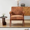 EROMMY Mid Century Modern Accent Chair Upholstered Armchair With Solid Wood Frame - 2 of 4