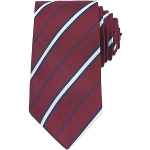 INSPIRE CHIC Men's Stripe Self-Tied Skinny Silk Slim Necktie for Graduation Wedding Party Uniforms 1Pc - 1 of 4