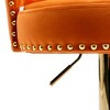 APRILSOUL Orange Set of 2 Swivel Bar Stools Adjustable Counter Height Chairs with Footrest for Kitchen, Dining Room - 4 of 4