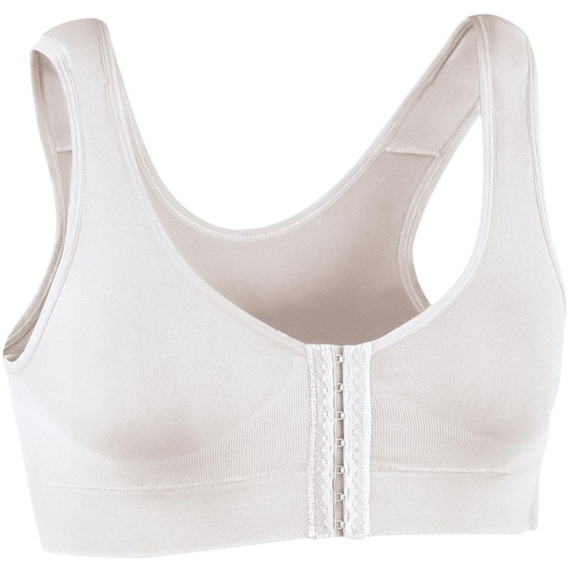 Collections Etc Women's Seamless Easy-to-Close Front Hook Comfort Bra, 1 of 6