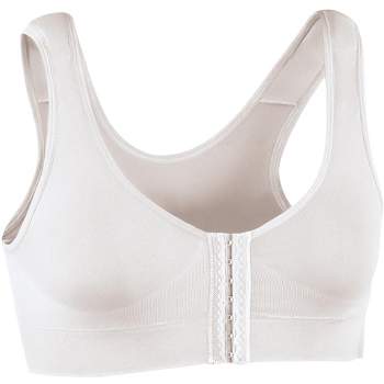 Collections Etc Women's Seamless Easy-to-Close Front Hook Comfort Bra